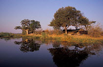 Linyanti tented camp next to Linyanti River, Botswana, Southern Africa