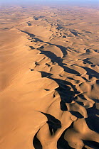Aerial view of sand dune landscape, Namib Naukluft NP, Namibia
