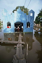 Church on stilts, Santarem, Varzea, flooded plain of Amazonia, Brazil