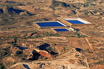 Aerial view of reservoirs for irrigation, Alicante, Spain