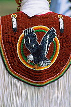 Traditional beaded costume of Native American with Bald eagle design, Wisconsin, USA