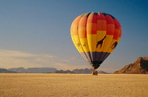Hot air balloon over Namibrand NR, Namibia