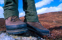 Hiking boots close-up