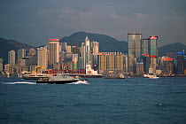 Hong Kong harbour at dusk