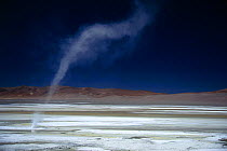 Salar pujsa, dust devil, Atacama desert, Chile