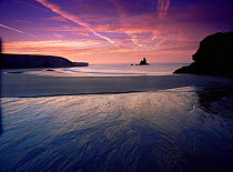 Sunrise over Broadhaven beach, South Pembrokeshire NP Wales, UK