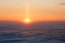 Arctic landscape at sunset, Hudson Bay, Churchill, Manitoba, Canada