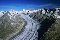 Aletsch glacier, Wallis, Alps, Switzerland
