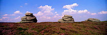 'Cakes of Bread' granite tors, Derwent Edge, Peak District National Park, Derbyshire, UK