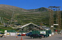 Construction of Cairngorm funicular railway, Scotland, UK, July 2000.