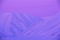 Arctic landscape in winter light, Svalbard, Spitzbergen, Norway