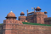 Red Fort, fine example of Mughal architecture, Delhi, India