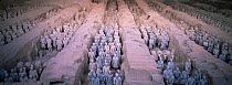 Terracotta warriors in 2200 yr old tomb of Qinshihuang Xian, Shaanxi, China