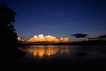Dawn over the Madre de Dios river, Amazonia, Peru