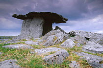 Pounabrone dolmen - stone-age tomb, Burren NP, County Clare, Republic of Ireland