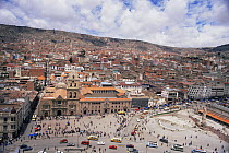 Looking down on San Francisco Plaza, La Paz, Bolivia