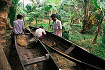 Boat builders in Kerala, southern India