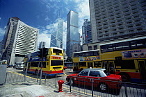 Traffic and modern buildings, Kowloon, Hong Kong, China.