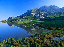 Ercina lake, Picos de Europa national park, Cantabrian mountains, Asturias, Spain