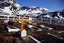 Argentinian graves from Falklands war, Grytviken whaling station, South Georgia Falkland