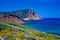 Penals de Sa Montana Mala coastal landscape, north coast of Menorca, Spain, Europe