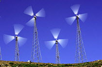 Wind generators on wind farm, Spain