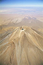 Aerial view of exinct Licancabur volcano, Bolivia