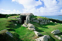 Bant's Carn burial chamber, St Mary's, Isles of Scilly, Cornwall, UK