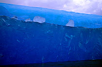 Blue iceberg at San Raphael Glacier, Chilean Fjords, Chile, South America