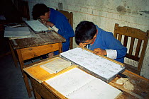 Student drawing at Thimpu Art School, Bhutan2001