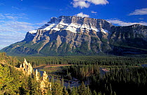 Looking towards Mount Rundle & Bow Valley, Banff National Park, Alberta, Canada, North America