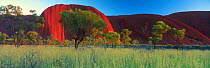 Panoramic view of Ayer's rock (Uluru) Northern Territories, Australia