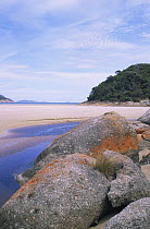 Rocky beach at Wilson's Promontory NP, the most southerly point of mainland, Victoria, Australia