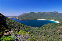 Wineglass Bay, view from Hazards range, Freycinet National Park, Tasmania,