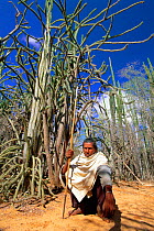 Antandroy tribesman in Spiny Forest, Southern Madagascar