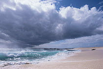 Storm brewing along coast, Ascension Island, South Atlantic Ocean, 1987
