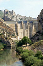 Hydro-electric dam on Noguera river, Lerida, Spain