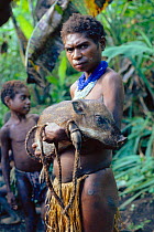 Hagermai woman with Pig, Papua New Guinea 1992