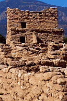 Anasazi ruins at Puye cliffs NM, New Mexico, USA