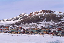 Inuit community of Arctic Bay in spring, Baffin Island, Canadian Arctic, NW Territories