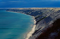 Looking down on Great Sable Dune coastline along Michigan Lake, Michigan, USA