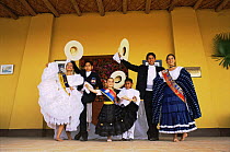 National dance champions in traditional dress, Trujillo, Peru, South America