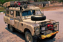 Private Land Rover kitted out for ecotourism, Namibia, Southern Africa