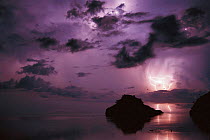 Lightning and thunderstorm over Sulu-sulawesi seas, Indo-Pacific ocean