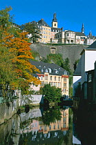 Old city and River Alzette Luxembourg, Europe