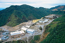 Aerial view of mine complex and process plant Oktedi mine, Star Mountains, Papua New Guinea