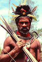 Huli wigman at Compensation ceremony, Central Highlands, Papua New Guinea