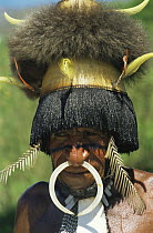 Dani man portrait, Irian Jaya / West Papua, New Guinea 1991 (West Papua).