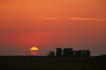 Stonehenge at sunset Wiltshire, UK