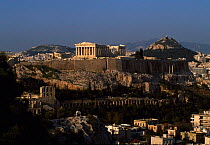 View of The Acropolis, Athens, Greece, Europe